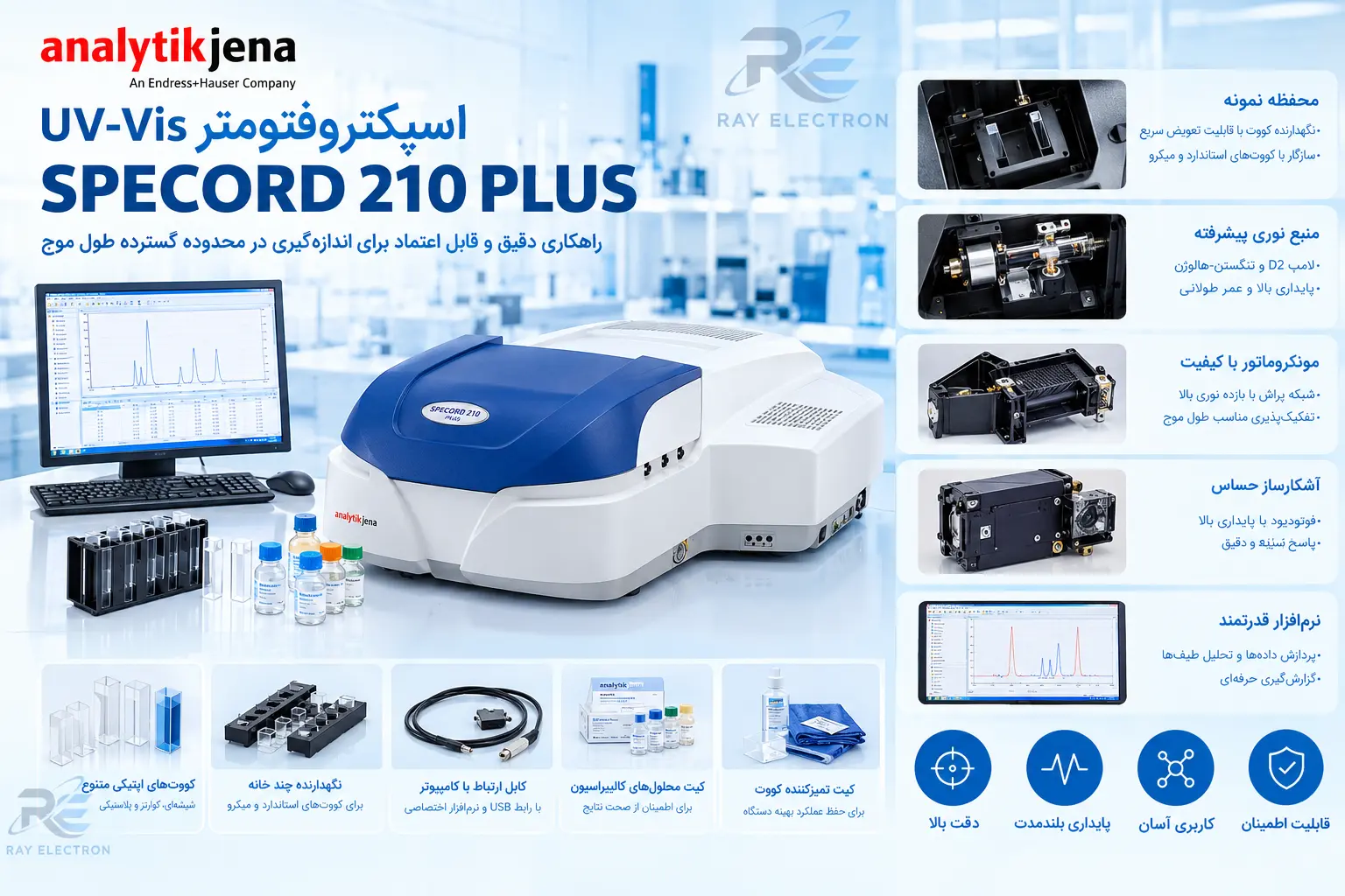 اسپکتروفتومتر UV-Vis SPECORD 210 PLUS